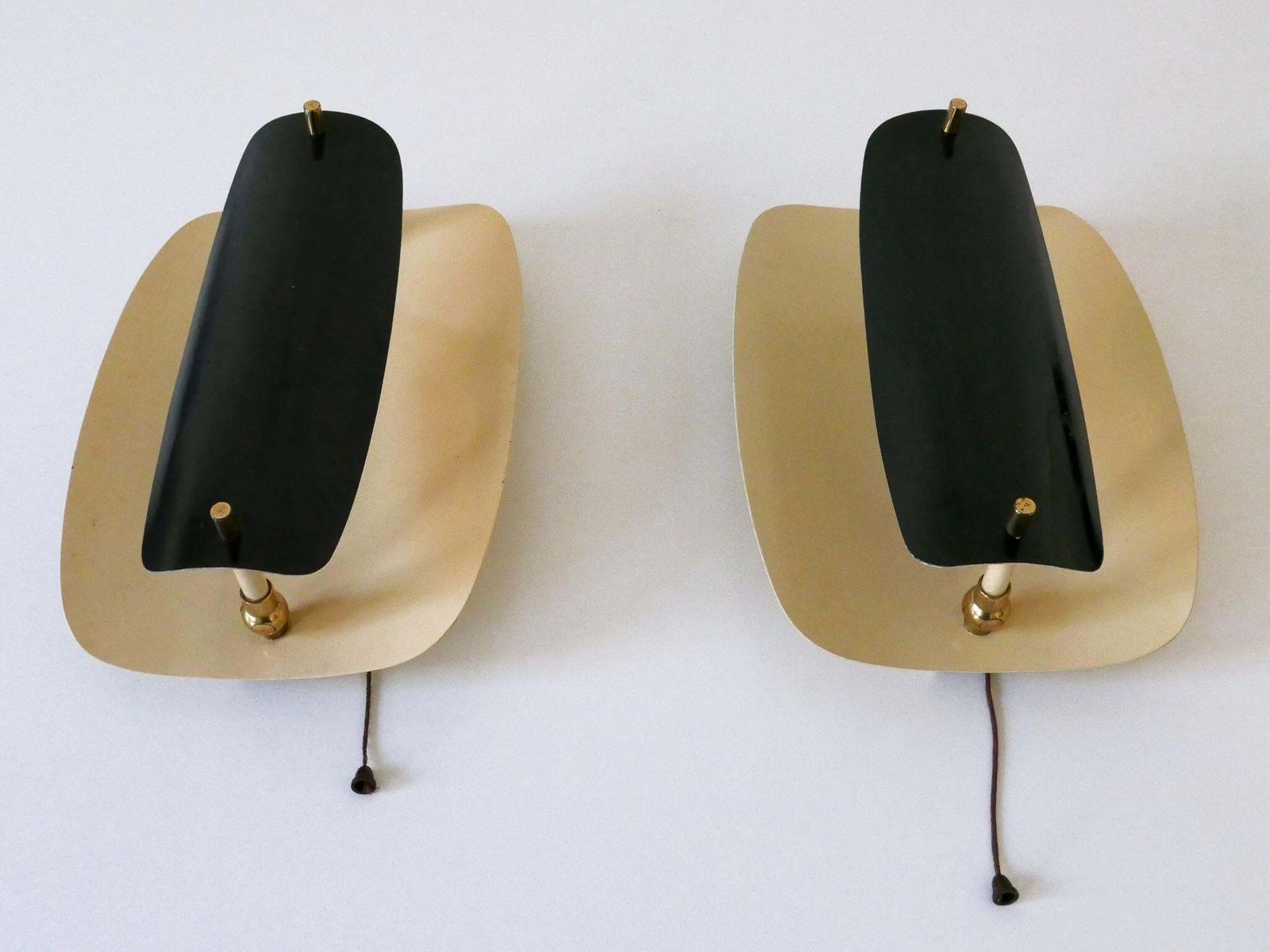 Set Of Two Rare & Elegant Mid Century Modern Sconces Or Wall Lamps Germany 1960s photo for sale