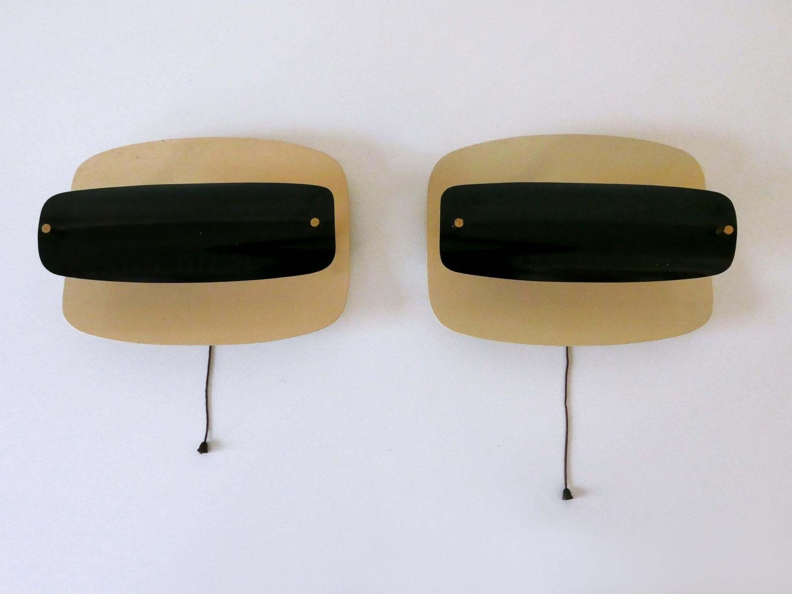 Set Of Two Rare & Elegant Mid Century Modern Sconces Or Wall Lamps Germany 1960s photo vintage