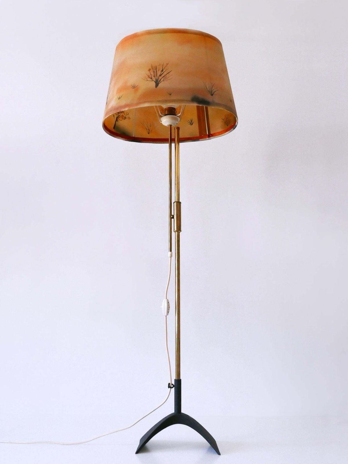 Mid Century Modern Telescopic Floor Lamp By Gebrüder Cosack Germany 1950s photo vinterior