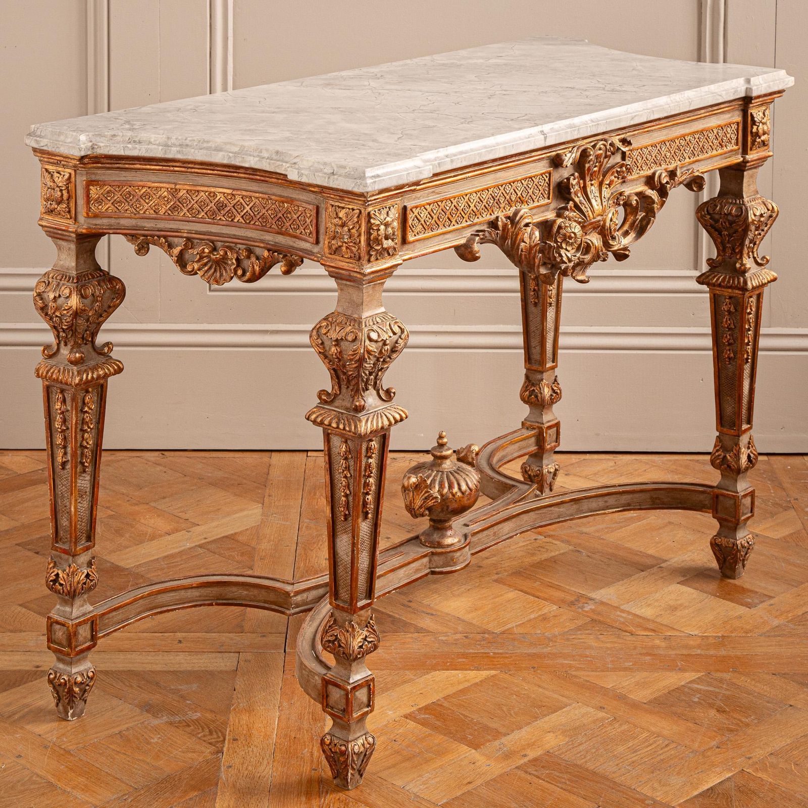 Giltwood French Louis XIV Style Console Made By La Maison London photo vintage