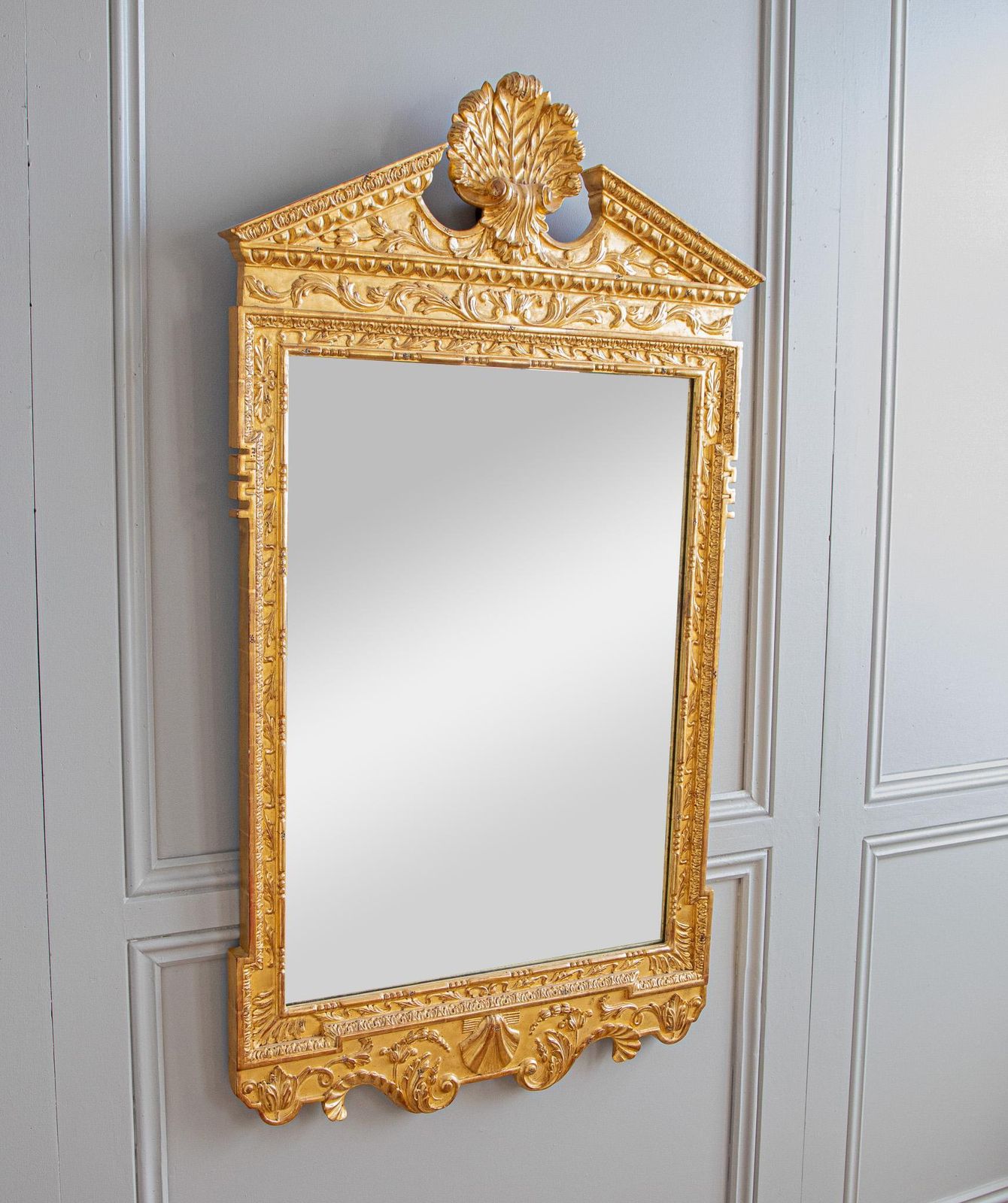 Georgian Style Giltwood Mirror Hand Carved In Solid Wood photo furniture