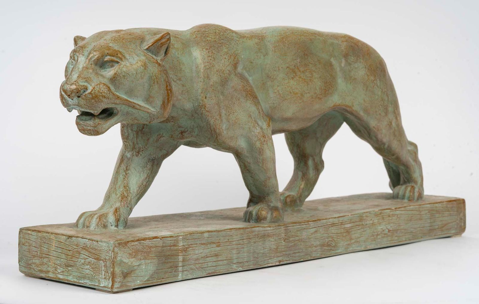 Terracotta Sculpture Of A Lioness, Signed Henri Bargas, 20th Century. photo for sale