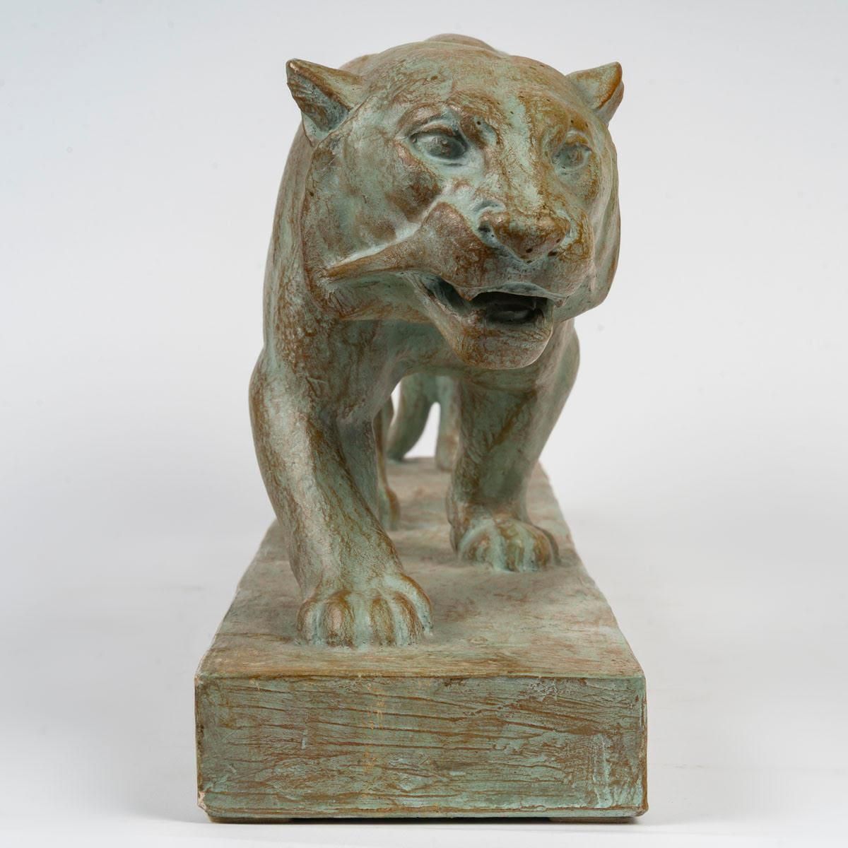 Terracotta Sculpture Of A Lioness, Signed Henri Bargas, 20th Century. photo 1918.0