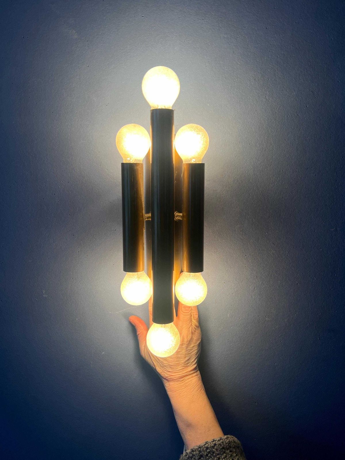Vintage Bronzen Wandlamp Toegeschreven Aan Mtoko Ishii