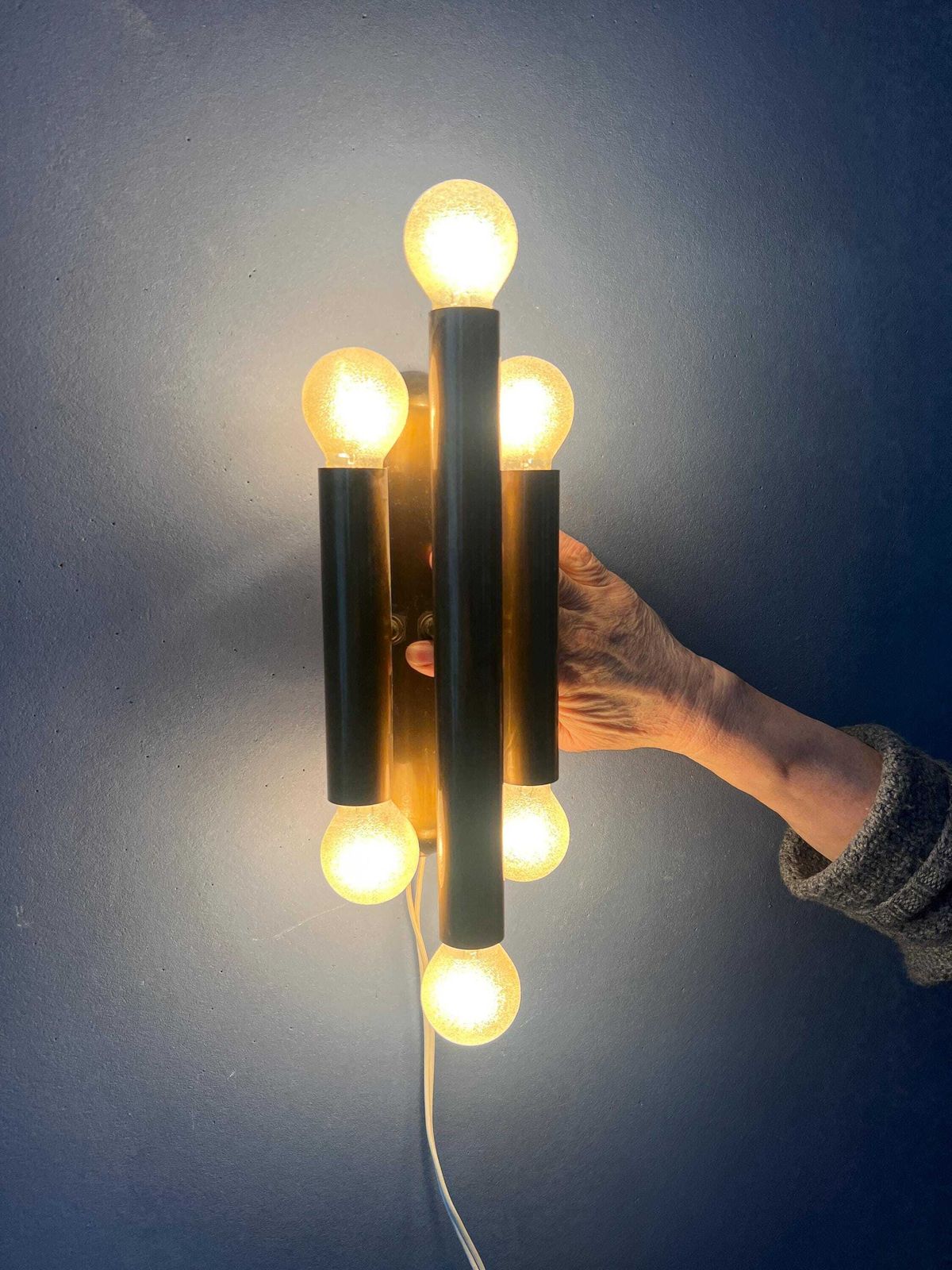 Vintage Bronzen Wandlamp Toegeschreven Aan Mtoko Ishii photo Verlichting
