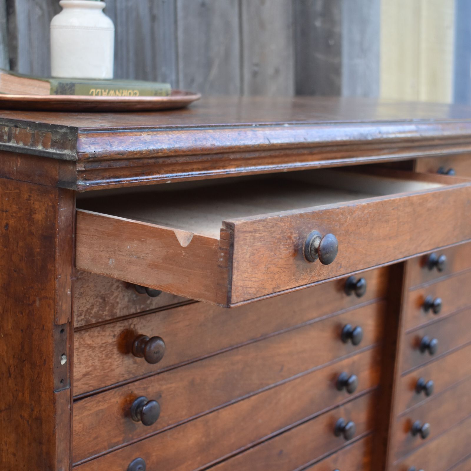 Antique Museum Butterfly Moth Specimen Artist Collector Mahogany Bank Of Drawers photo for sale