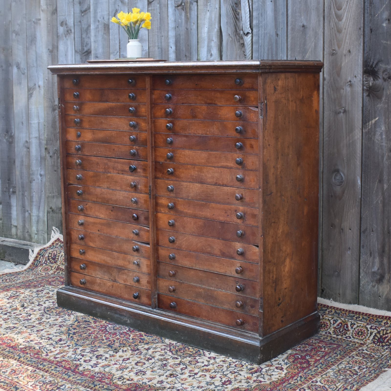 Antique Museum Butterfly Moth Specimen Artist Collector Mahogany Bank Of Drawers photo buy