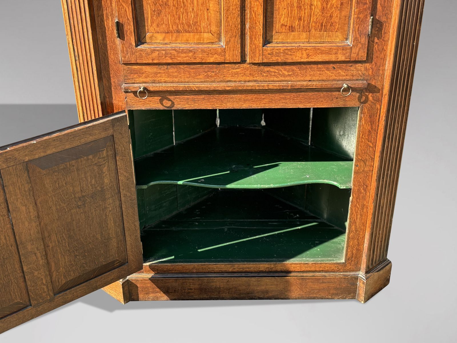 18th Century George III Period Oak Standing Corner Cupboard photo buy