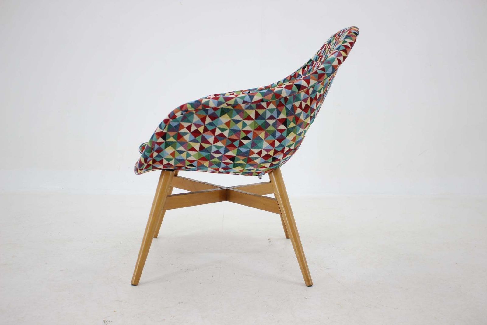 1960s Miroslav Navratil Shell Lounge Chair, Czechoslovakia photo for sale