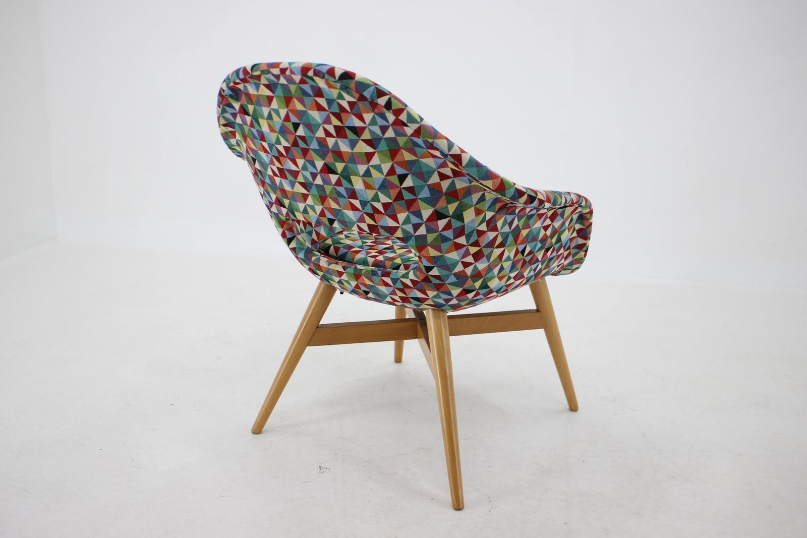 1960s Miroslav Navratil Shell Lounge Chair, Czechoslovakia photo vinterior