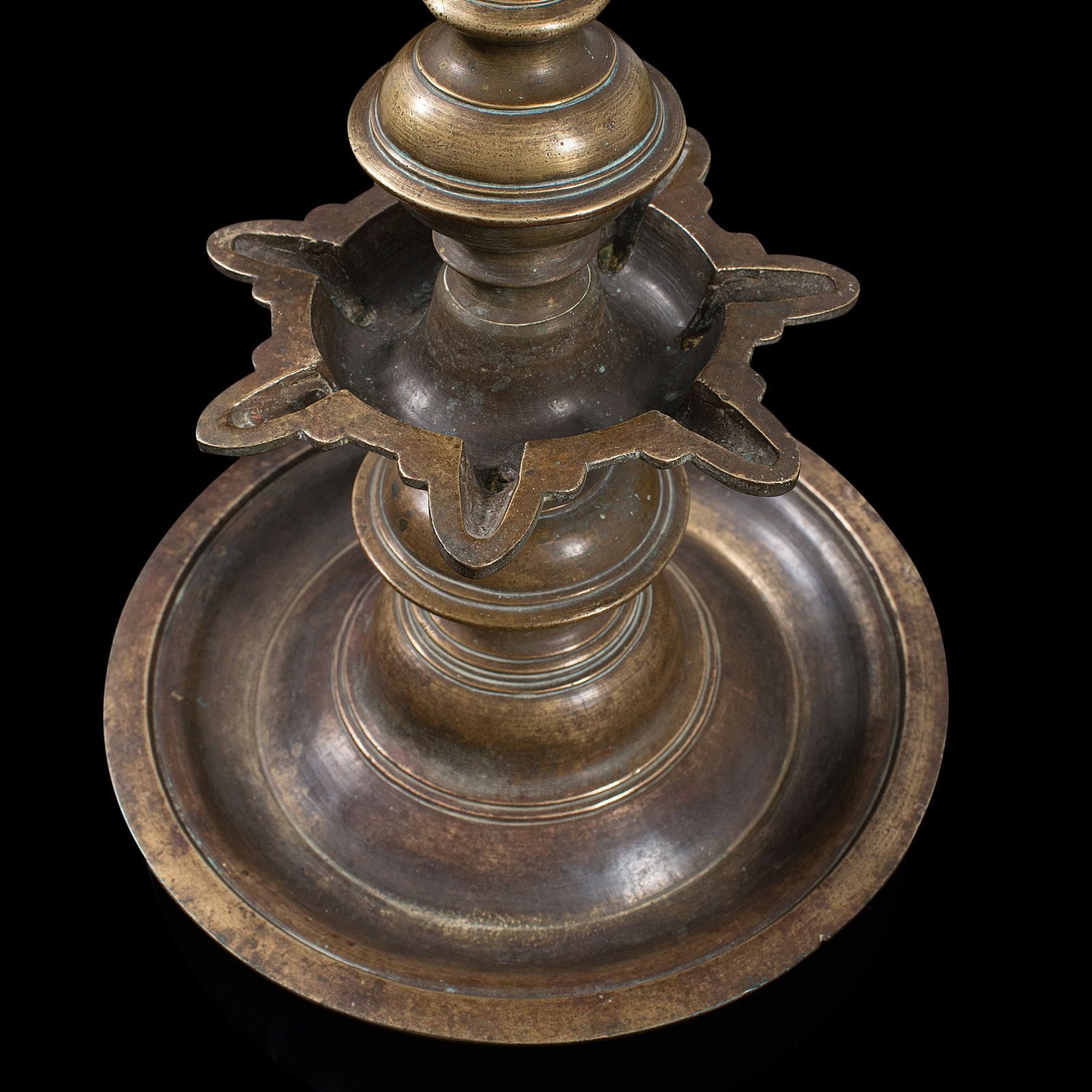 Antique Deccan Oil Lamp, Indian, Bronze, Hamsa, Bird, Late 19th Century, C1900 photo vinterior