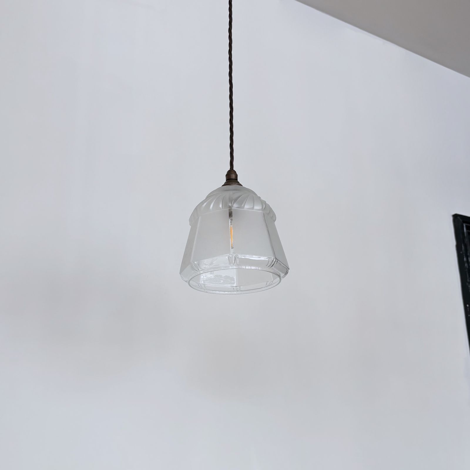 Pair Of Mid Century Frosted Shades photo Lighting
