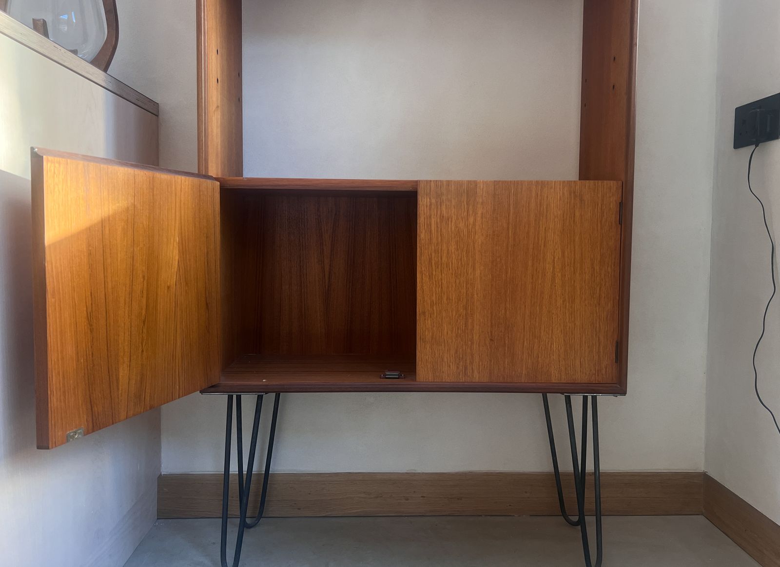 Scandinavian 1960s Mid Century Tall Cabinet photo for sale
