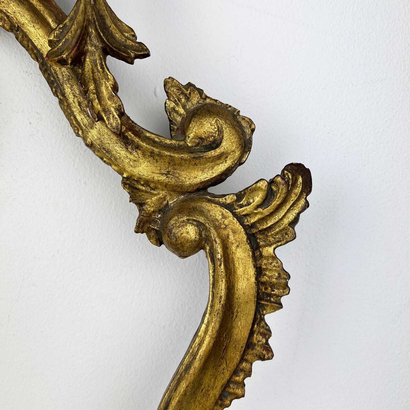 photo furniture Set Of 2 Antique Gilt Wood Carvings, Architectural Salvage