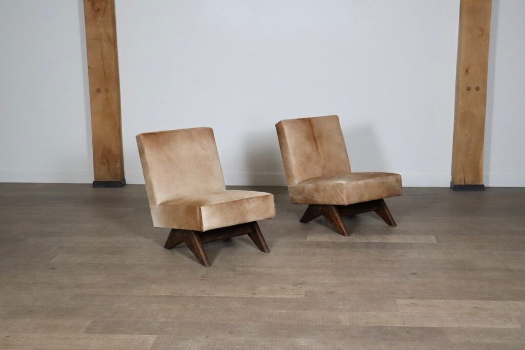 Pair Of Pierre Jeanneret ‘Fireside’ Chairs, Model No. Pj Si 36 A photo buy