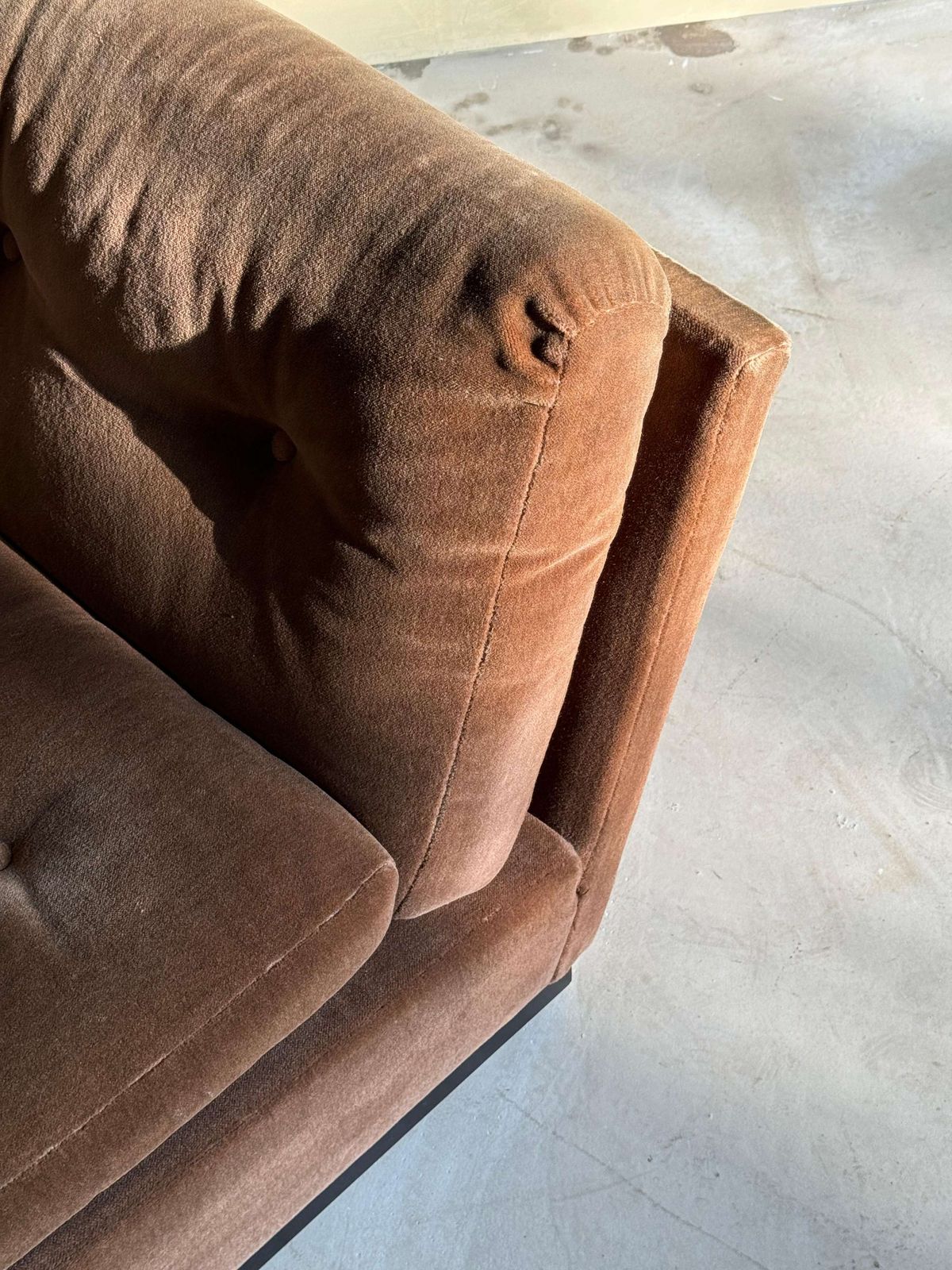 Brown Velvet Sofa Group By Paolo Caliari For Cassina, 1960s photo vintage