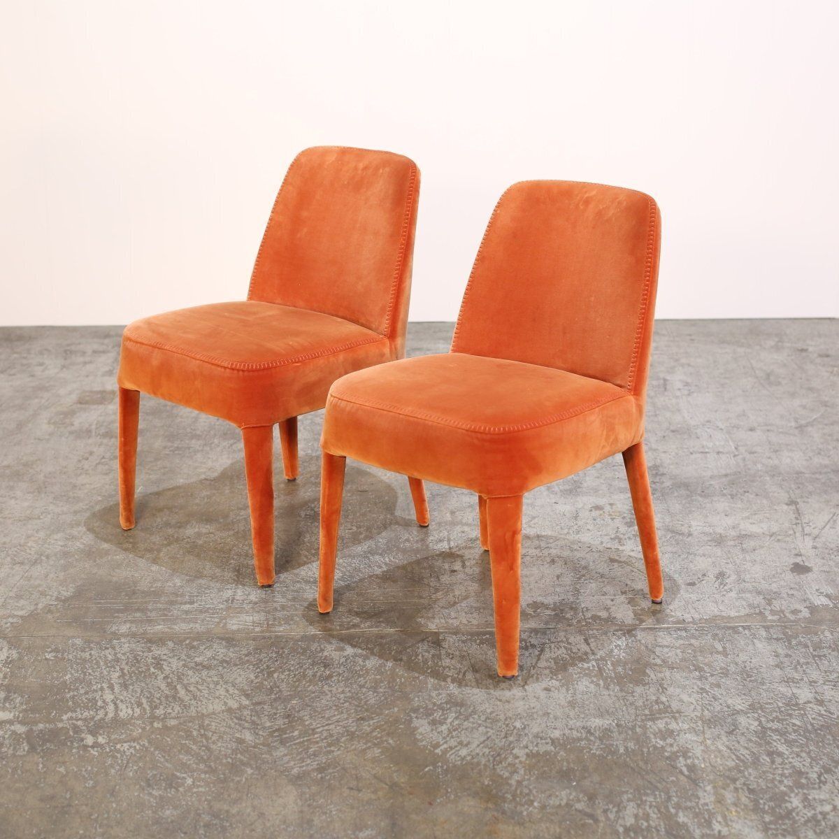 Maxalto Orange Febo Dining Chair By Antonio Citterio, Set Of Two photo for sale