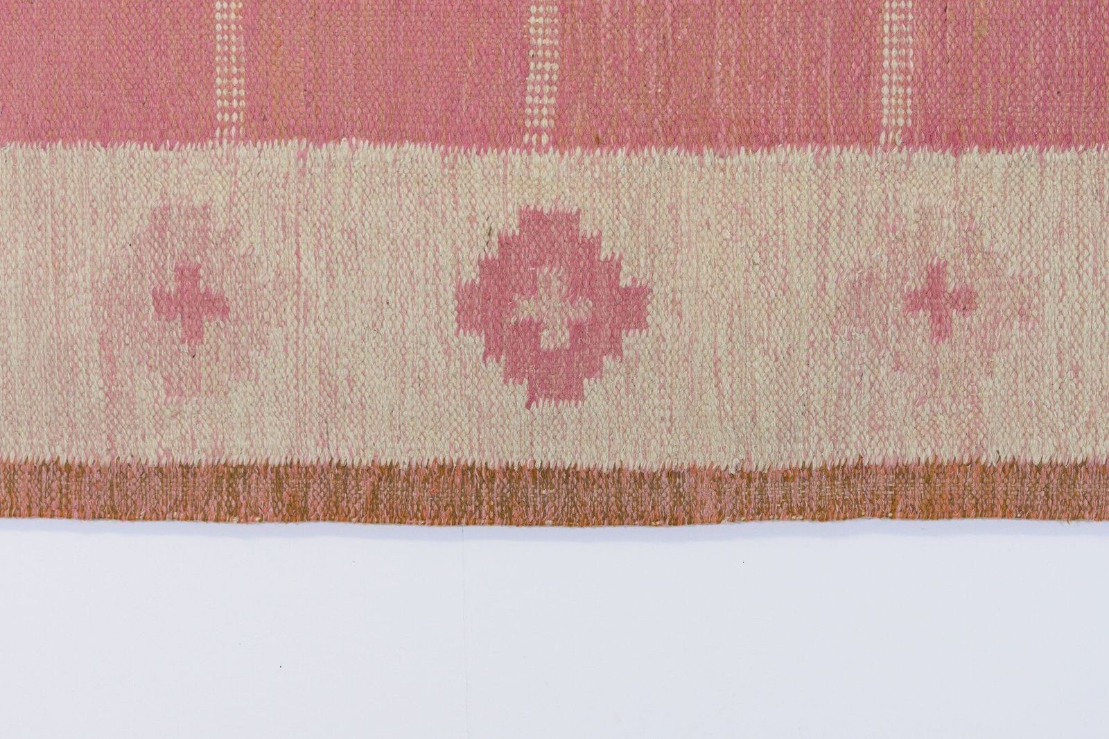Swedish Kilim In Tones Of Pink photo for sale