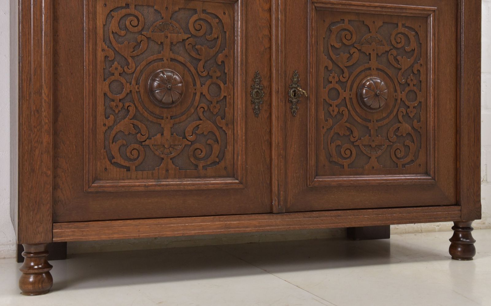 photo for sale Antique! Chest Of Drawers Restored Solid Oak Wilhelminian Style Cabinet Sideboard