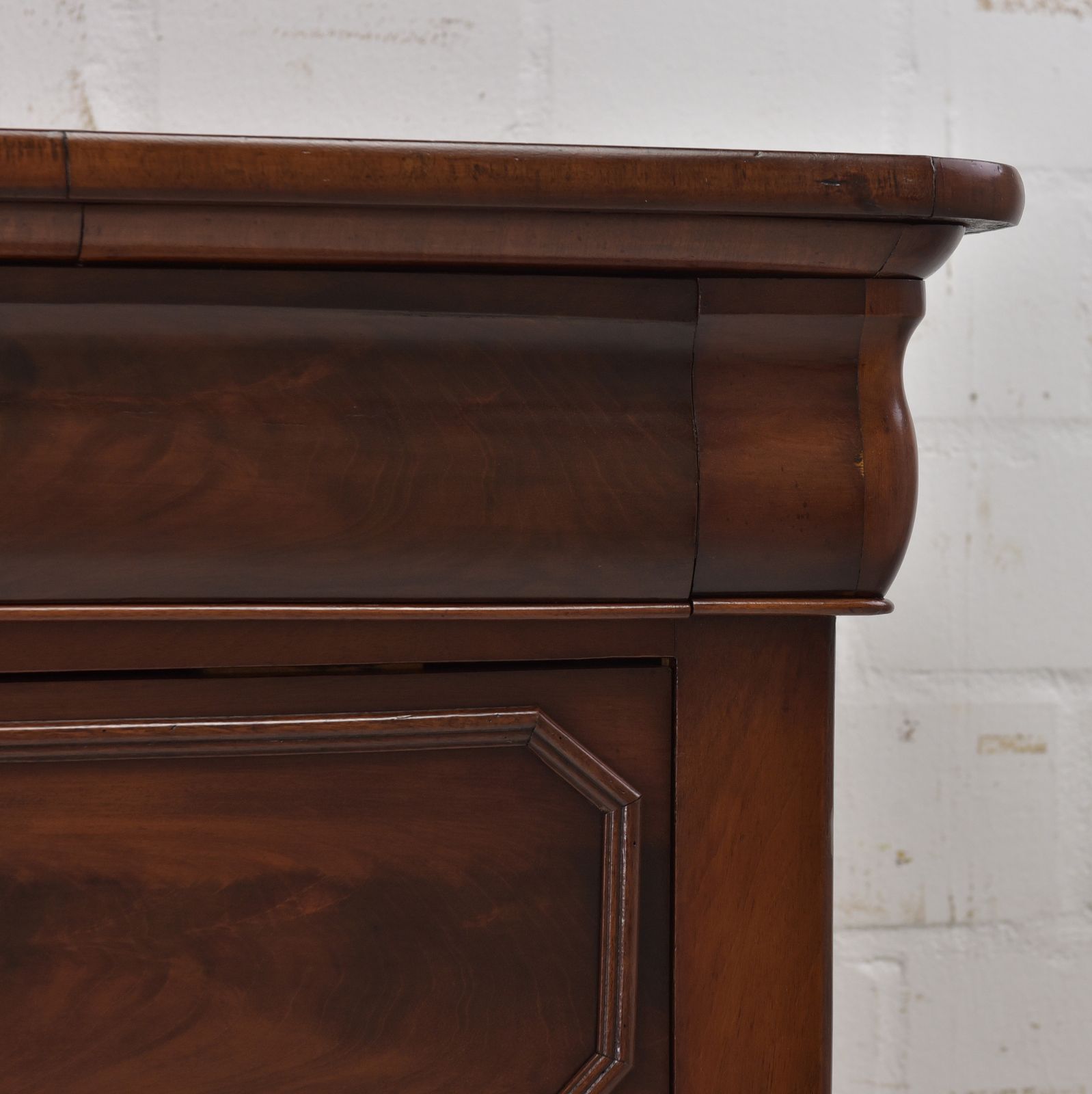 Antique! Chest Of Drawers Restored Mahogany Louis Philippe 1880 Narrow + Tall photo buy