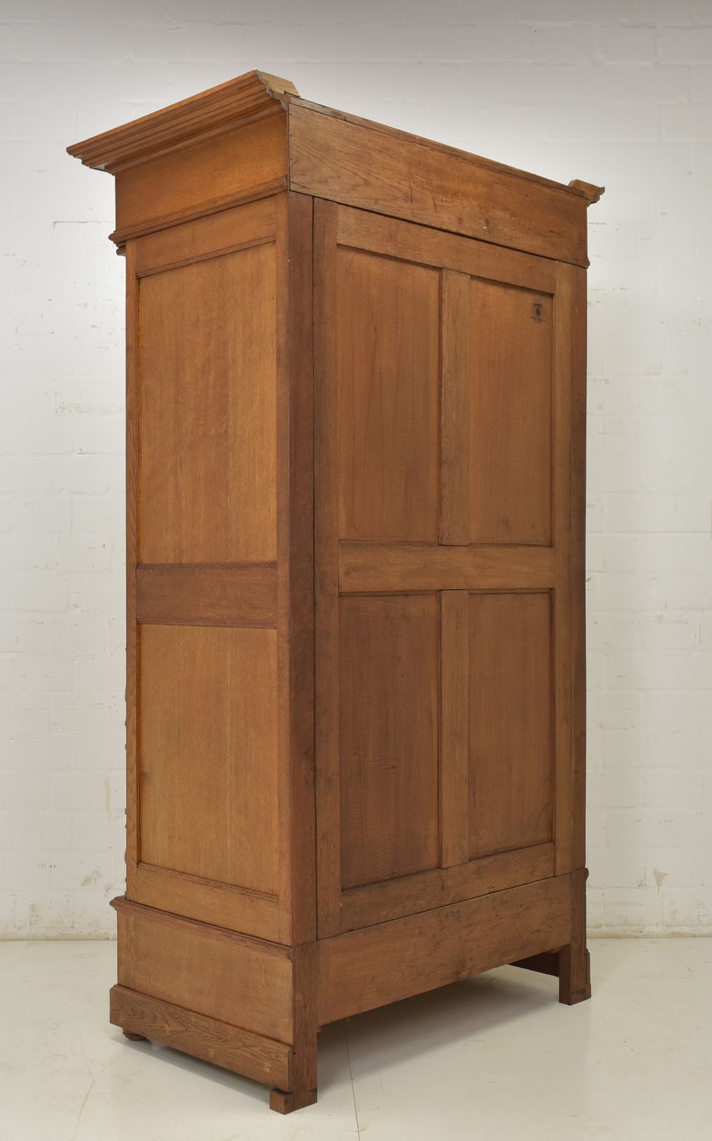 1548.0 One Door Wardrobe Restored Wilhelminian Era Oak Shelving Unit photo