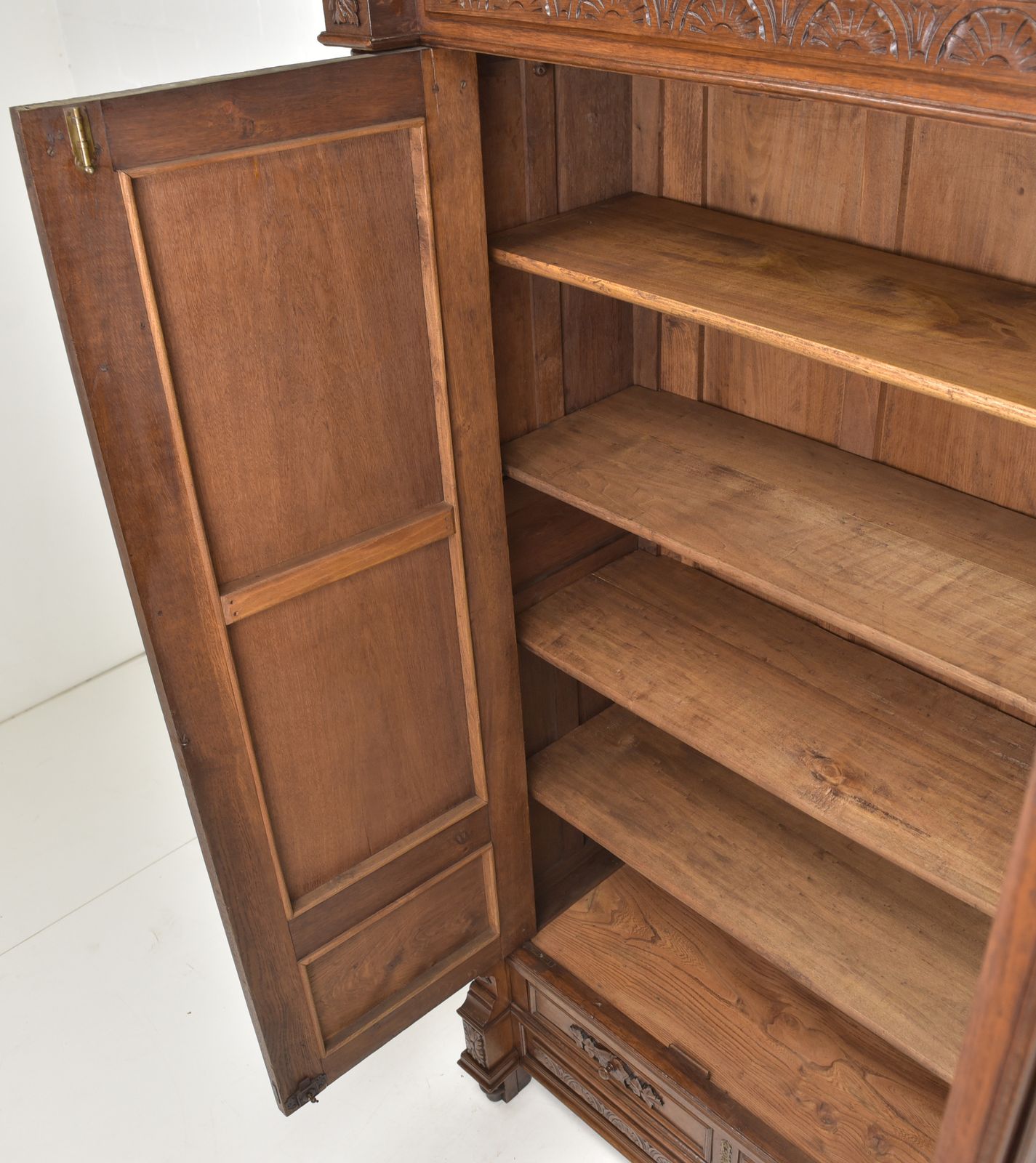 Wardrobe Restored Wilhelminian Style Around 1890, Solid Oak Hall Cupboard photo Furniture