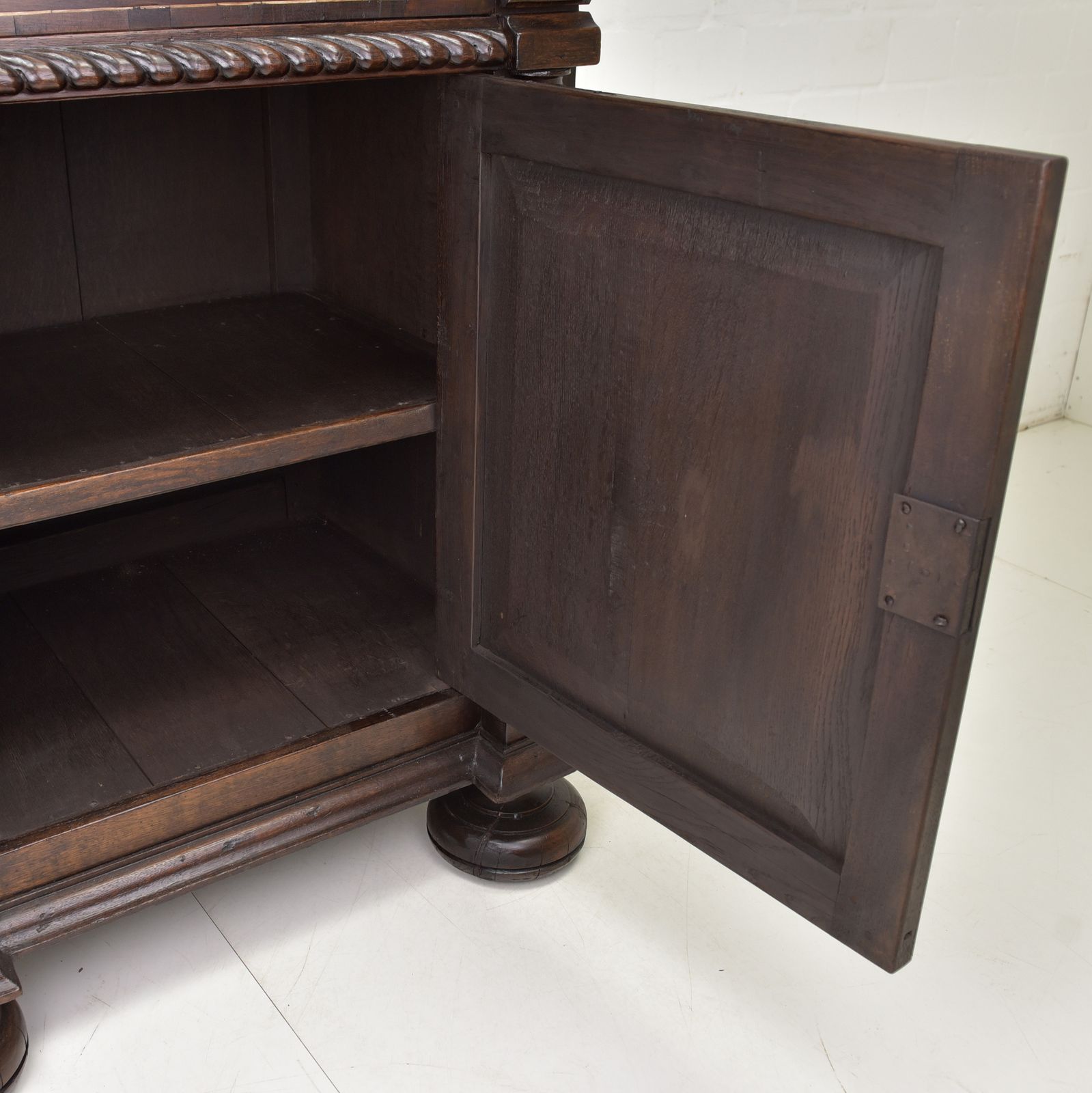Antique! Narrow Tall Chest Of Drawers Flemish Circa 1780 Oak Walnut Cabinet Vertiko photo 1354.0