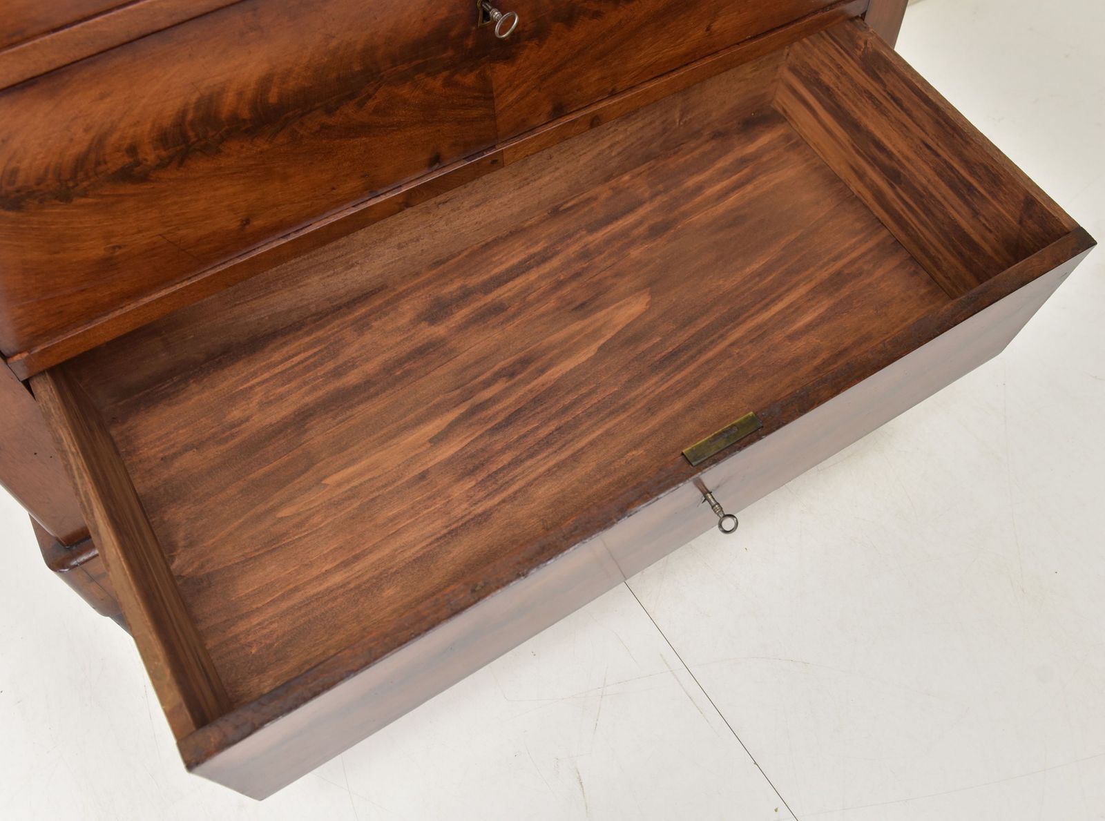 Antique! Narrow Chest Of Drawers Restored Mahogany Louis Philippe Circa 1880 photo vinterior