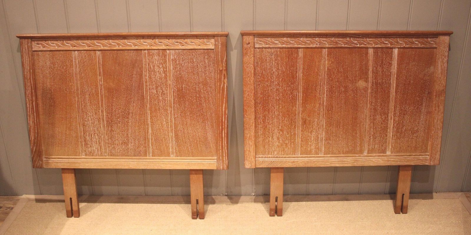 photo for sale Single Limed Oak Headboard