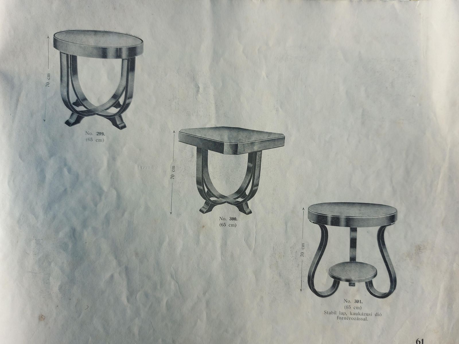 photo for sale Art Deco Tulip Coffee Table No.301 By Thonet Debrecen