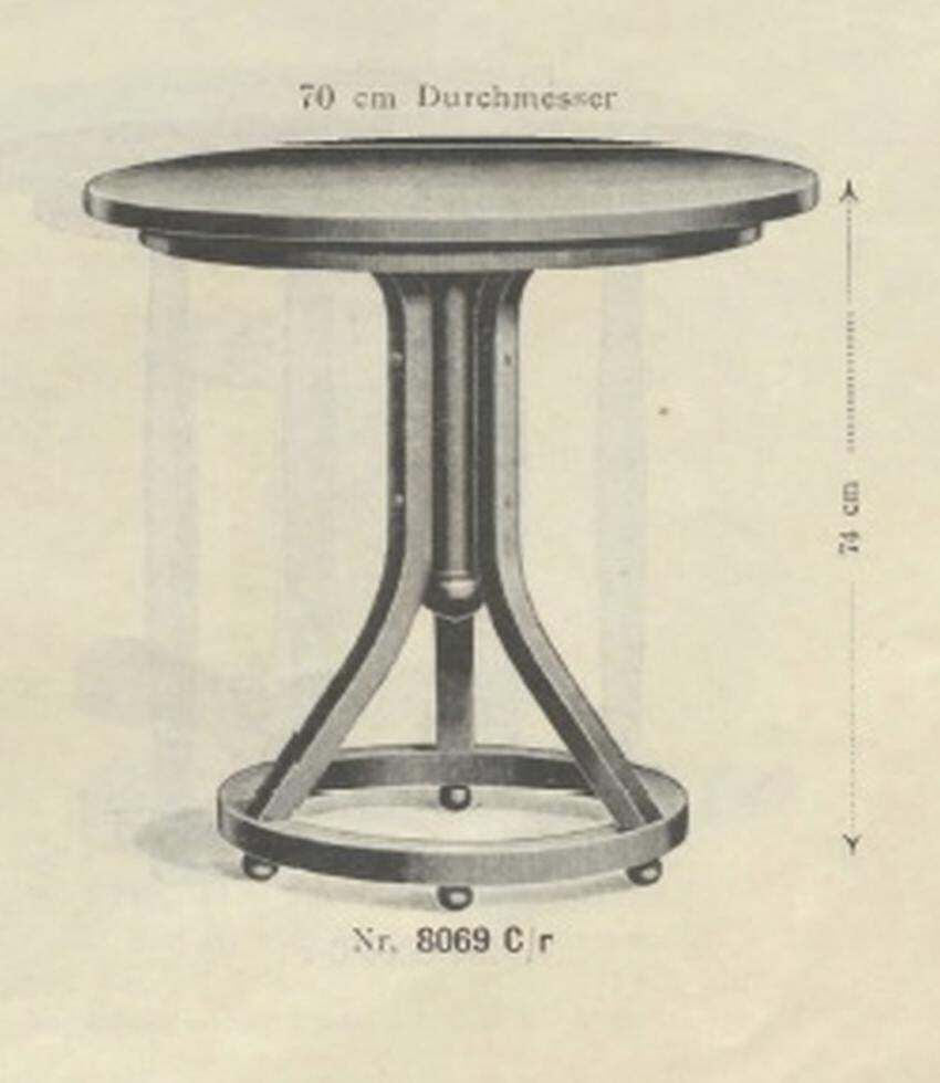 Thonet Side Table No.8069 By Otto Wagner For Thonet photo vintage