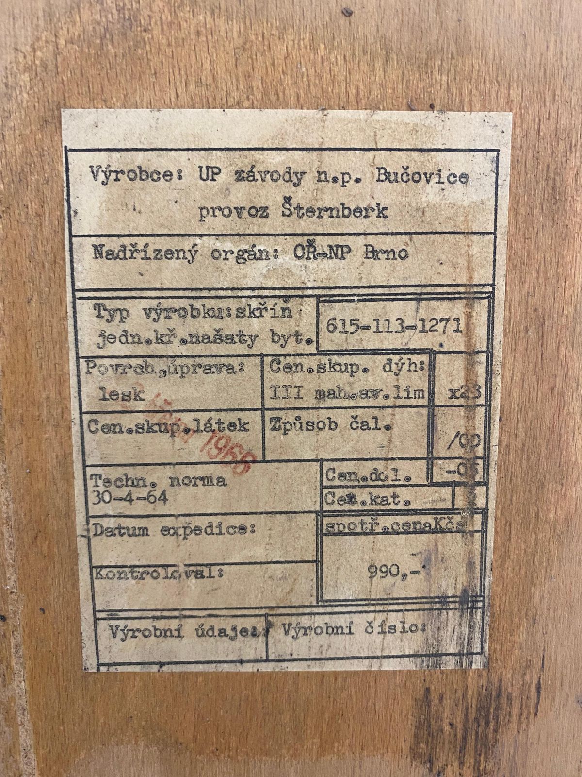 photo furniture Writing Desk With Cabinet By Mojmír Požár For Up Závody Bučovice