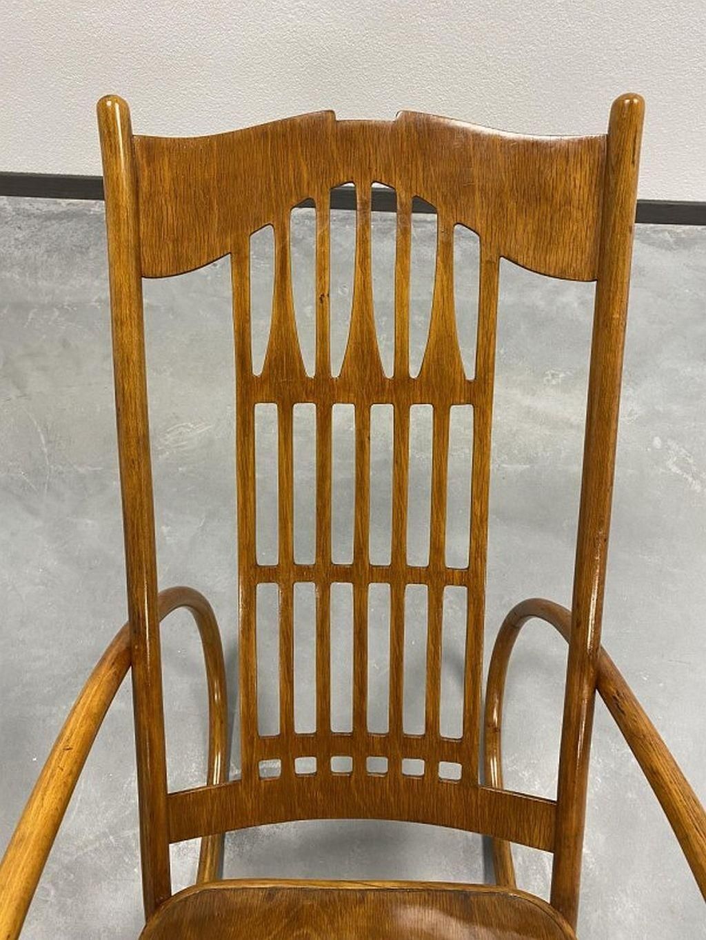 Rocking Chair No.813 By Koloman Moser For J.J.Kohn photo for sale