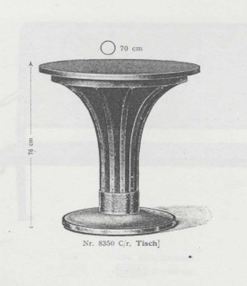 Rare Otto Prutscher Vase Table No.8350 By Thonet photo vintage