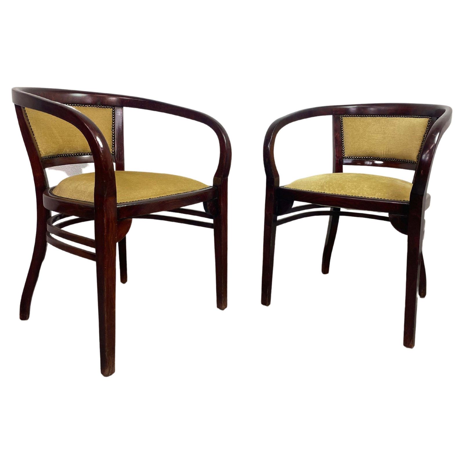 Extremely Rare Armchairs No.6521 By Otto Wagner For Thonet