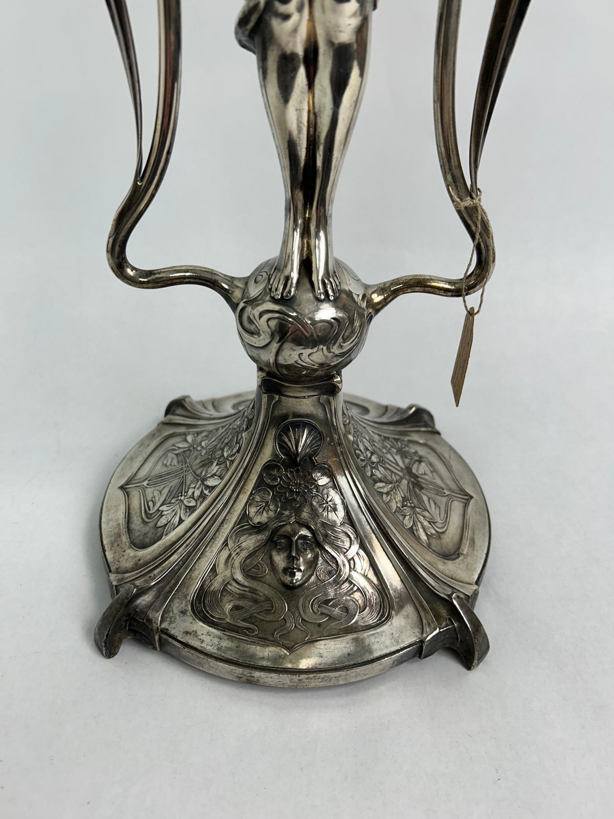 Large Figural Candlestick With Nymph Femme Fatale photo 3849.0