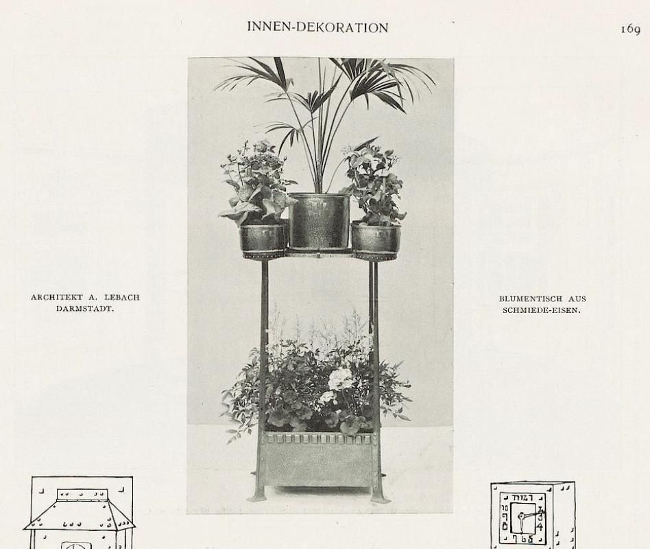 photo vinterior Jugendstil Jardiniere By A.Lebach Darmstadt Artists' Colony
