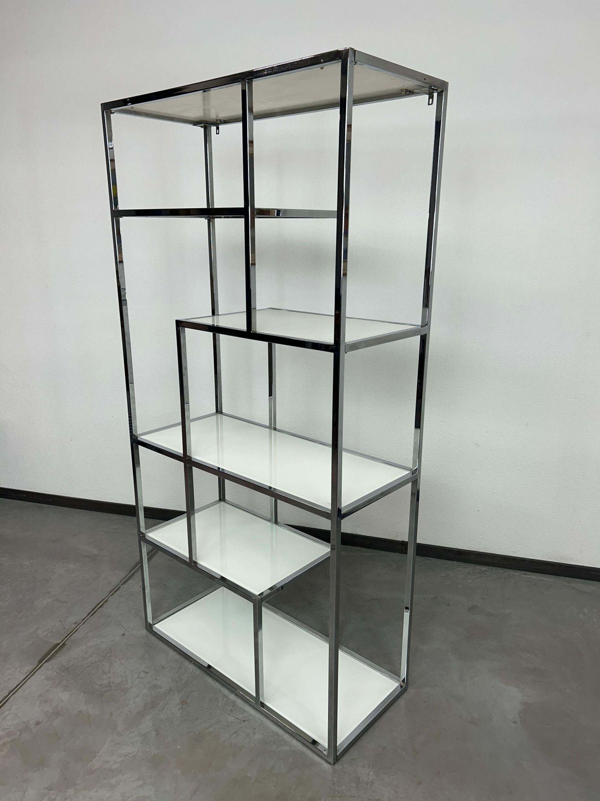 Furniture Chrome Mid Century Modern Etagere By Milo Baughman photo