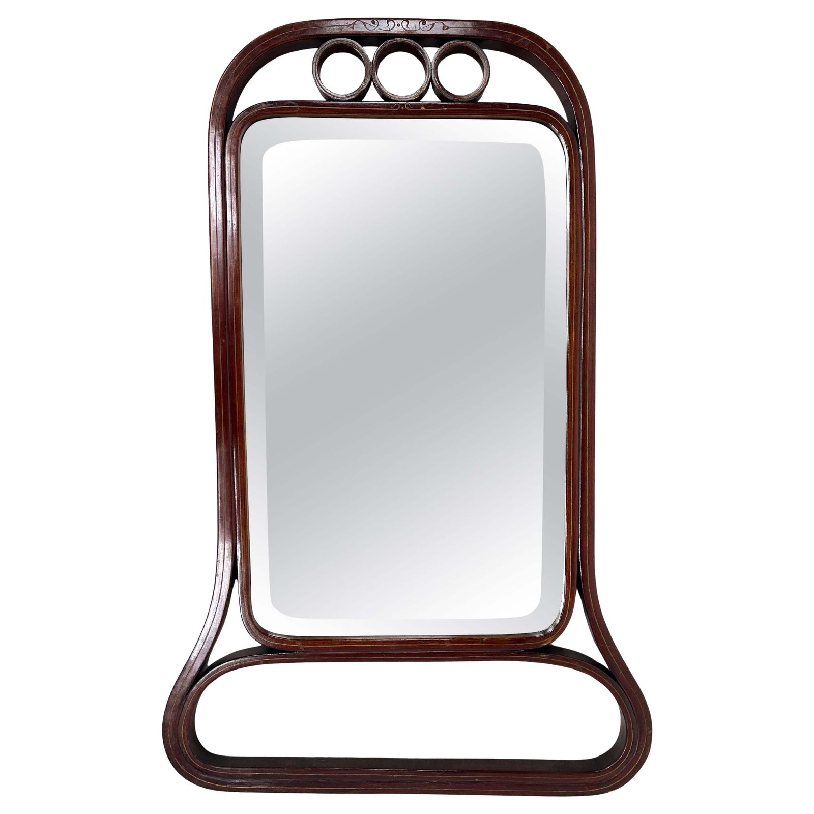 Extremely Rare Secession Mirror Nr. 1148 By Gustav Siegel For J&J Kohn