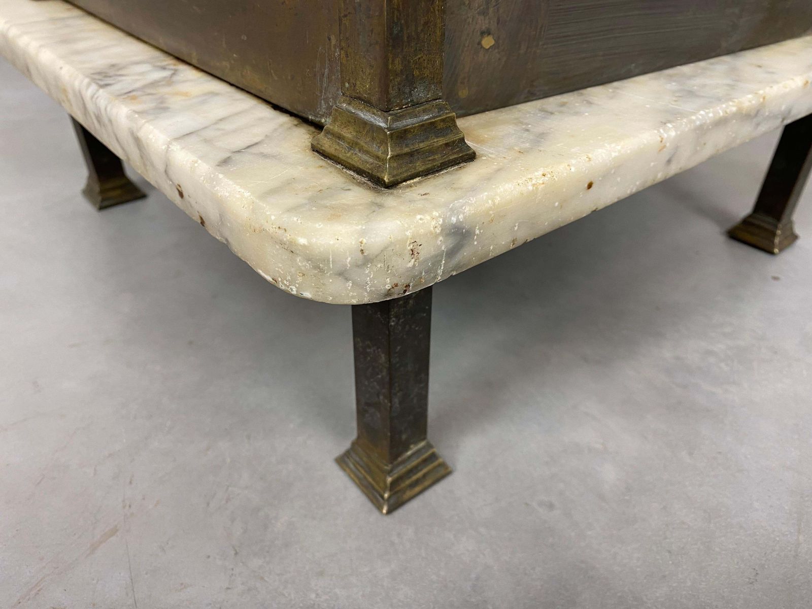 Brass Bedside Table With Marble Top photo buy