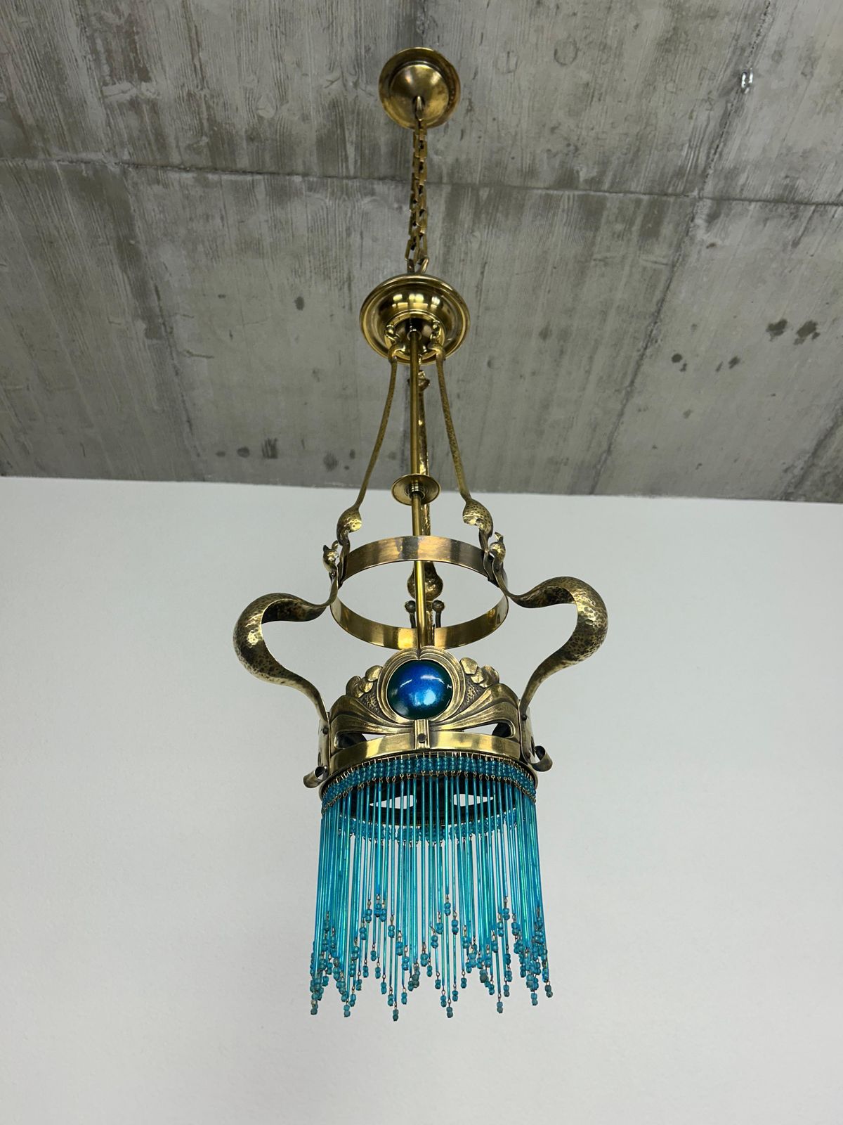 Jugendstil Brass Chandelier By Koloman Moser photo furniture