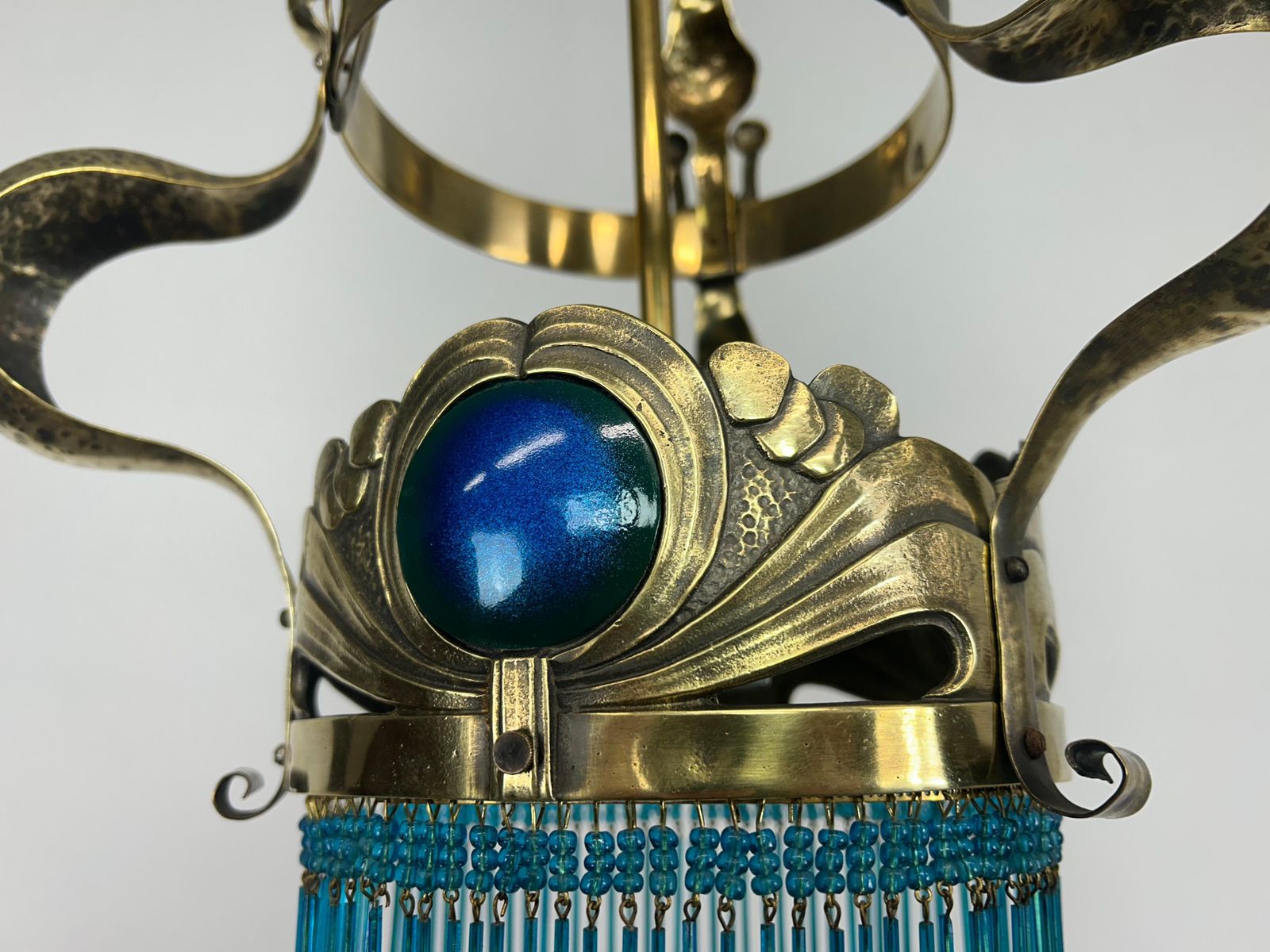 photo furniture Jugendstil Brass Chandelier By Koloman Moser