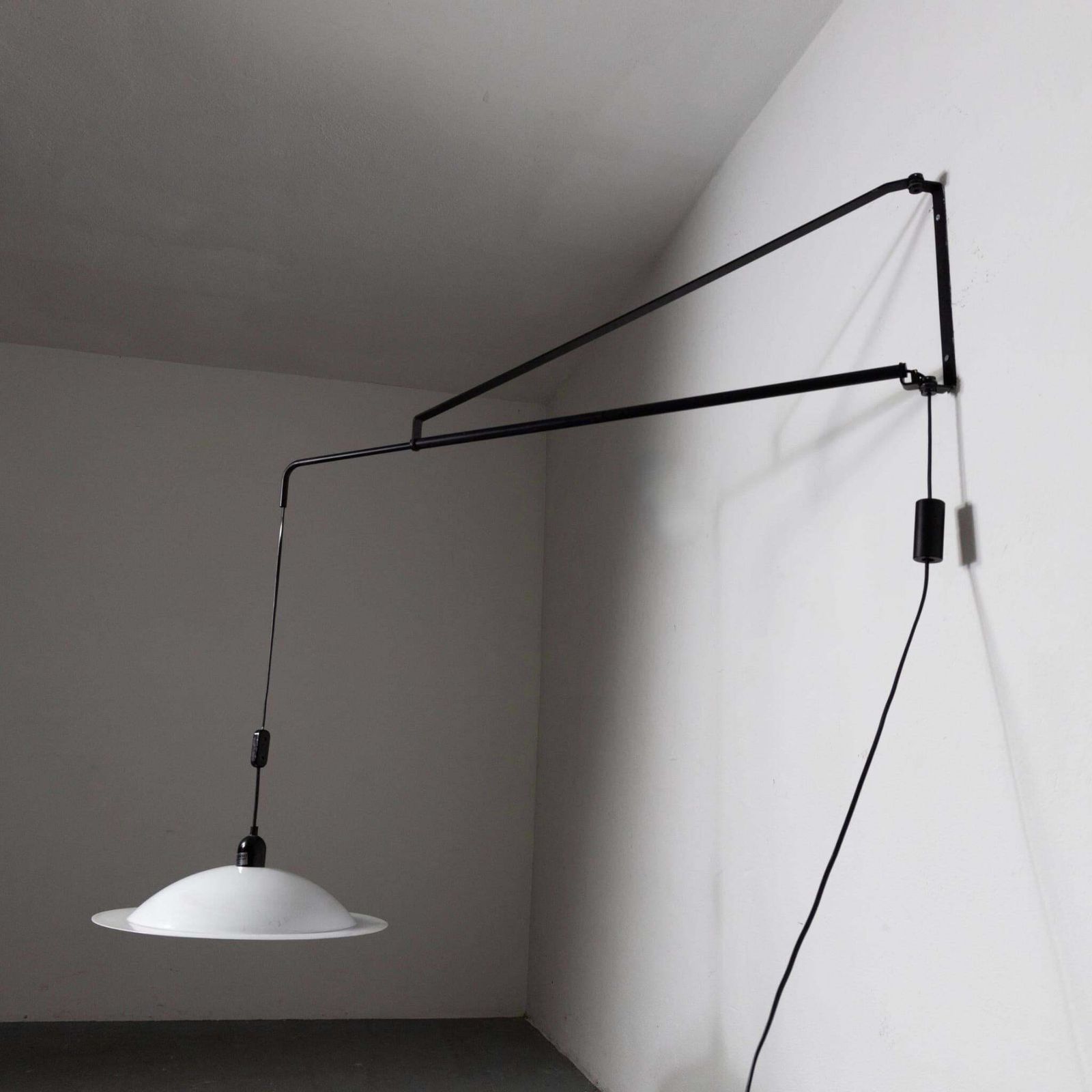 Mid Century Wall Lamp Potence Counterweight By Stilnovo. Italy, 1970s photo Lighting