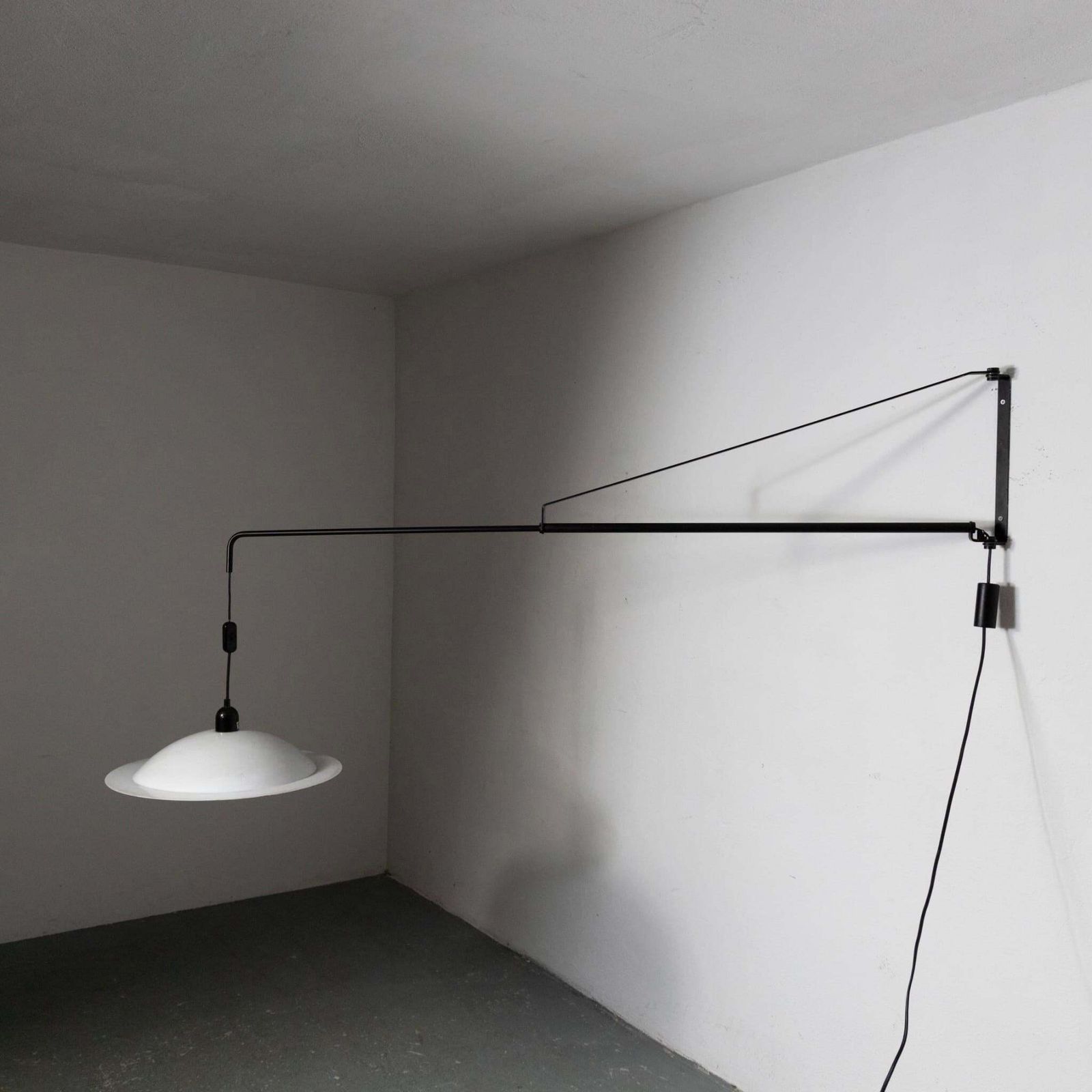 photo for sale Mid Century Wall Lamp Potence Counterweight By Stilnovo. Italy, 1970s
