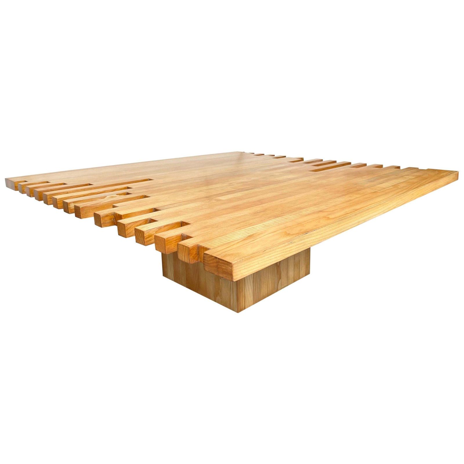 Italian Mid Century Modern Wood Coffee Table, Italy, 1970s