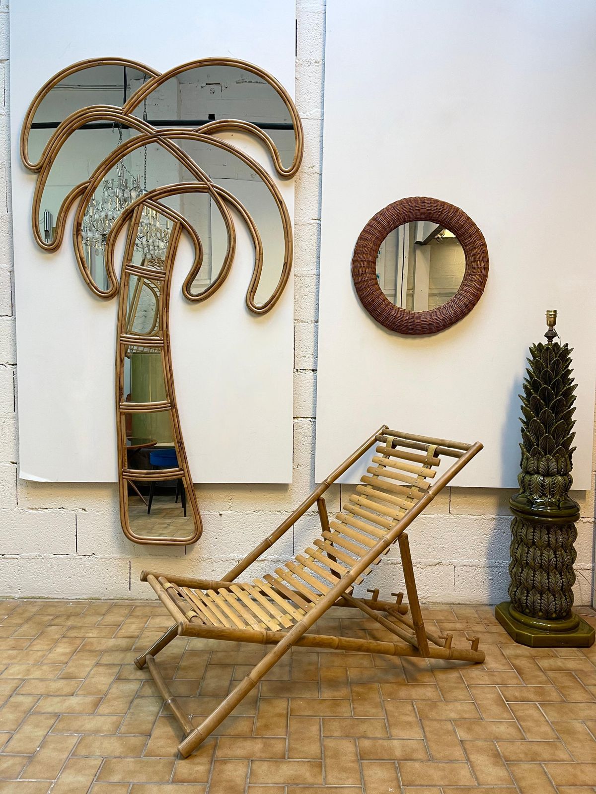Bamboo Lounge Chair, Italy, 1980s photo for sale