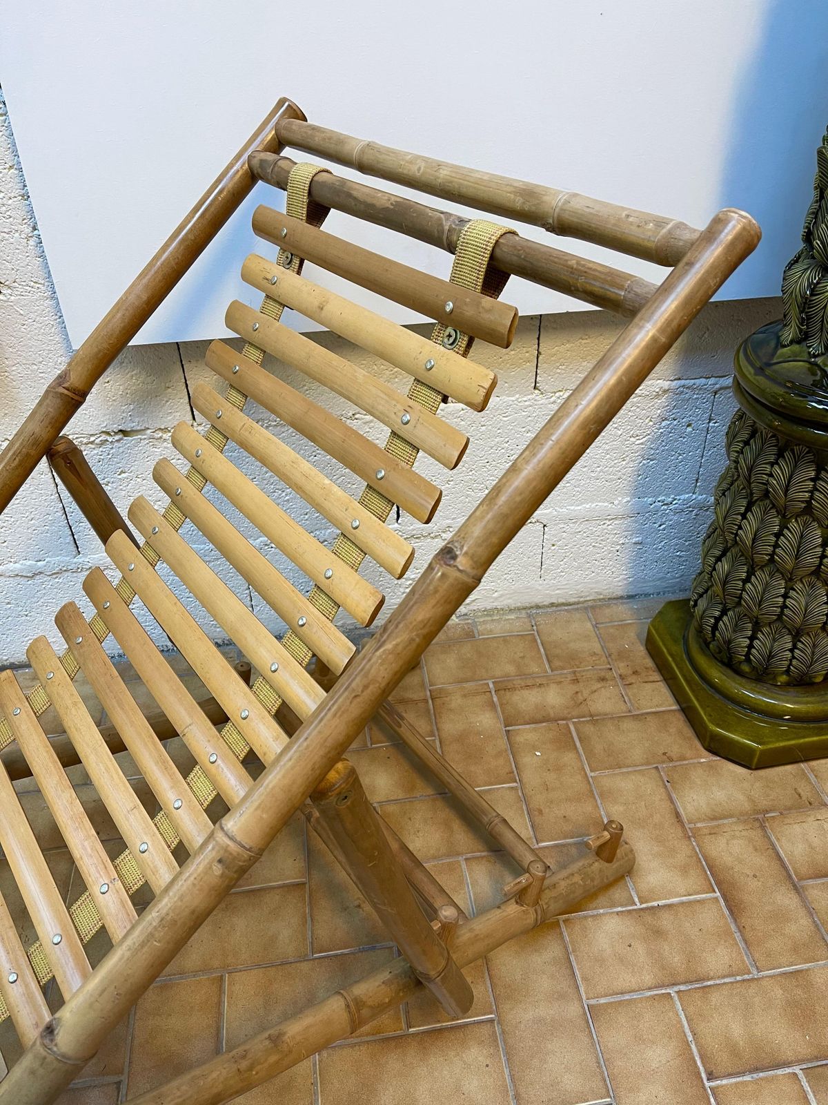 Bamboo Lounge Chair, Italy, 1980s photo Furniture
