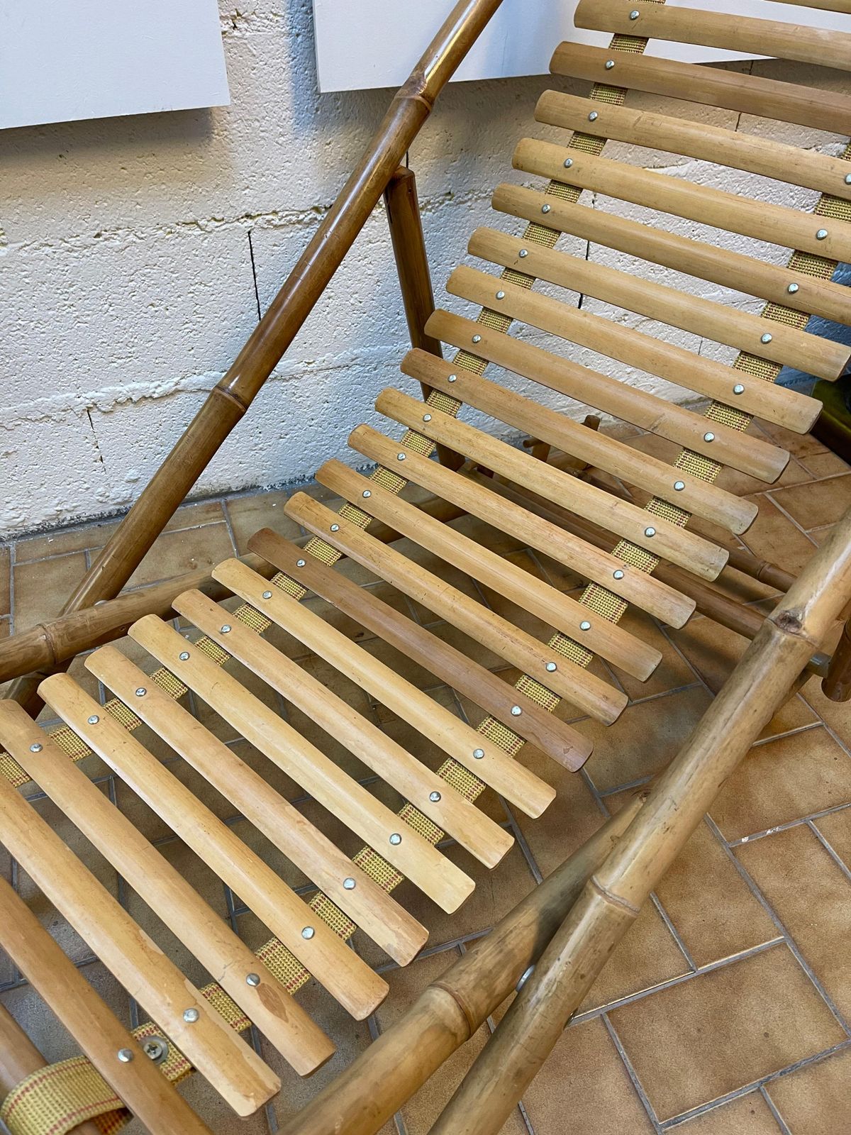 Bamboo Lounge Chair, Italy, 1980s photo vinterior