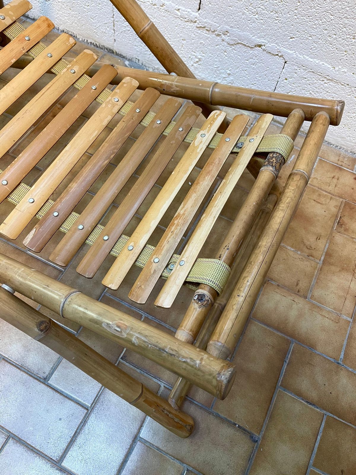 photo for sale Bamboo Lounge Chair, Italy, 1980s