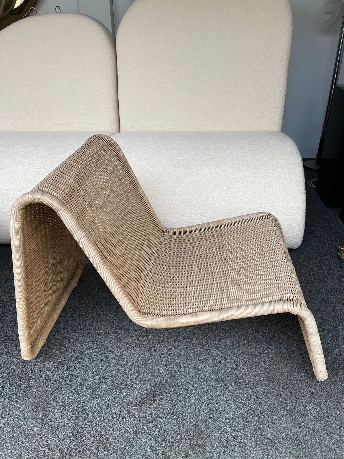 Rattan Slipper Chair, 1980s photo buy